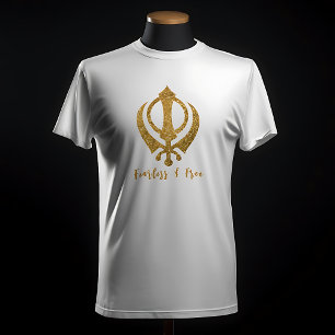 Sikh Khanda "Fearless & Free"  T-Shirt
