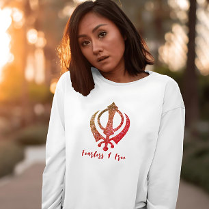 Sikh Khanda "Fearless & Free"  T-Shirt