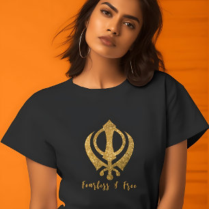 Sikh Khanda "Fearless & Free"  T-Shirt