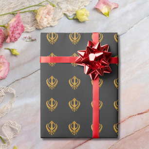 Sikh Khanda "Fearless & Free"  Wrapping Paper