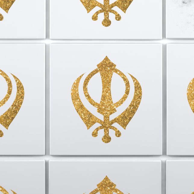 Sikh Khanda Glittery Symbol Tile (Creator Uploaded)
