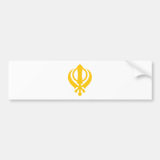 Sikh Khanda Gold Bumper Sticker