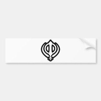 Sikh Khanda Khalsa Sikhism Punjabi Design Bumper Sticker