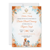 Sikh Turban Tying Ceremony Invitation Card