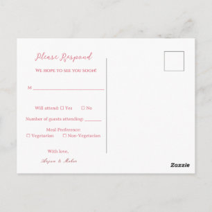 Sikh Wedding RSVP Anand Karaj Reply post Card