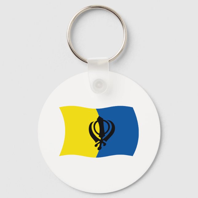 Sikhism Flag Keychain (Front)