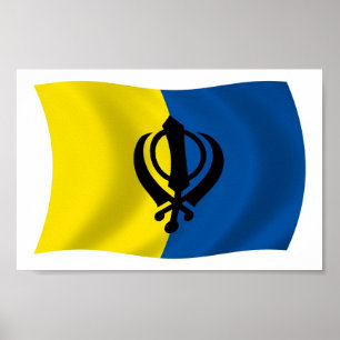 Sikhism Flag Poster Print