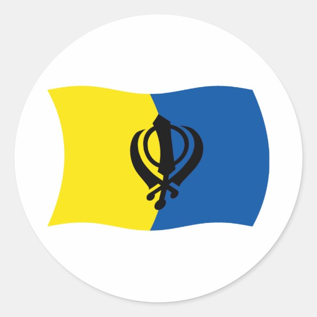 Sikhism Flag Sticker (Front)