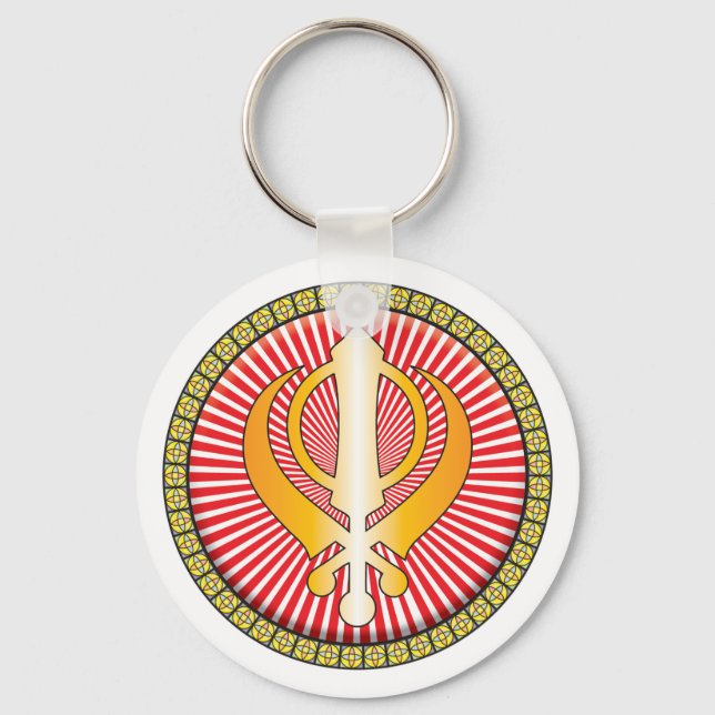 Sikhism Icon Key Ring (Front)