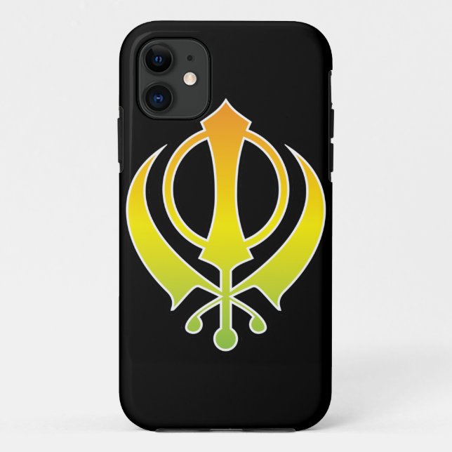 Sikhism Khanda Logo iPhone Case (Back)