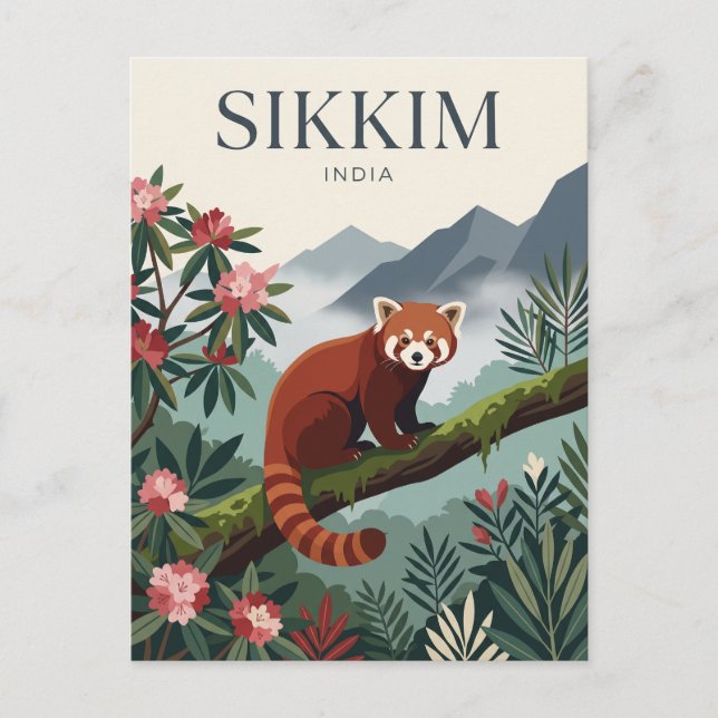 Sikkim India Postcard (Front)