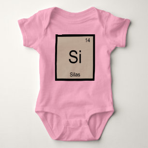 Silas Name Chemistry Element Periodic Table Baby Bodysuit