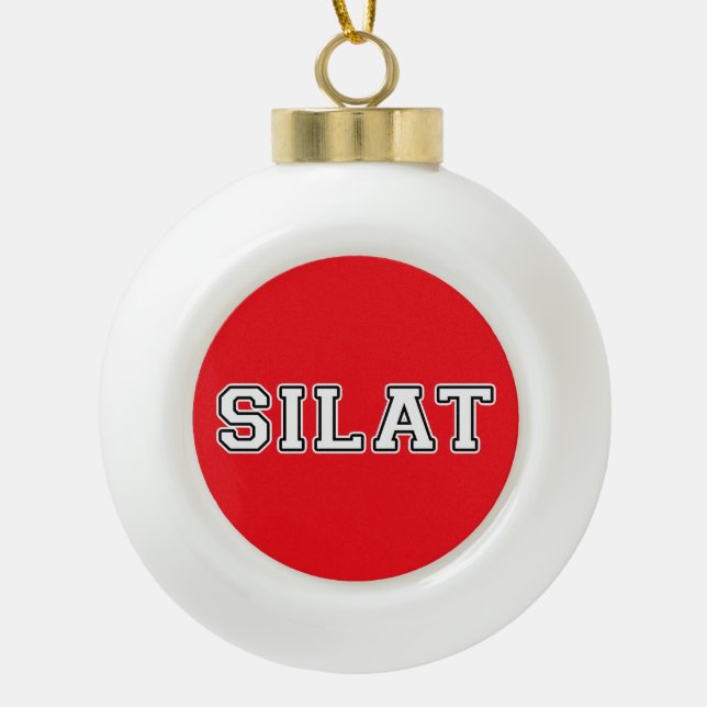 Silat Ceramic Ball Christmas Ornament (Front)