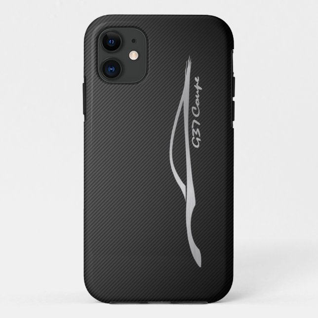 Silber-Silhouette-Logo des Coupé-G37 Case-Mate iPhone Case (Back)