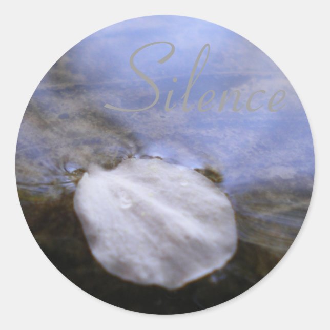 Silence Classic Round Sticker (Front)