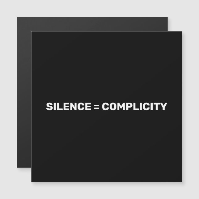 Silence Equals Complicity Stop hate back white (Front/Back)