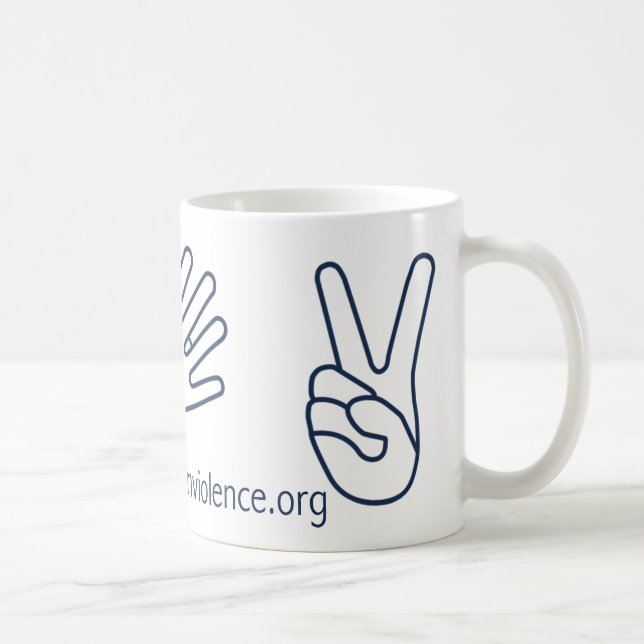 Silence for Nonviolence Mug! Coffee Mug (Right)