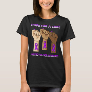 Silence Hand Hope For A Cure Domestic Violence T-Shirt