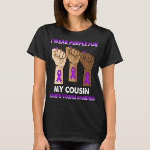 Silence Hand I Wear Purple For My Cousin Domestic T-Shirt