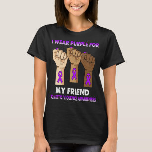 Silence Hand I Wear Purple For My Friend Domestic T-Shirt