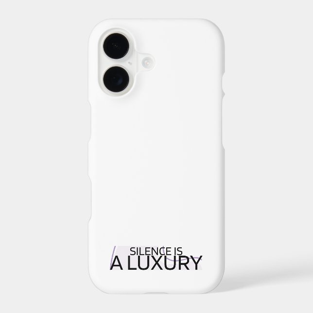 Silence is a Luxury Minimalist iPhone 17 Case (Back)