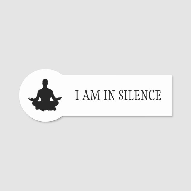 Silence Meditation Tag (Front)