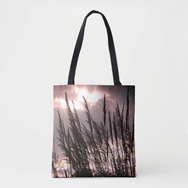 Silence, Nature , Grass Sky Photography Tote Bag (Front)