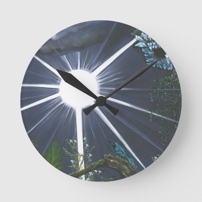 Silence of Sacred Space Round Clock (Front)