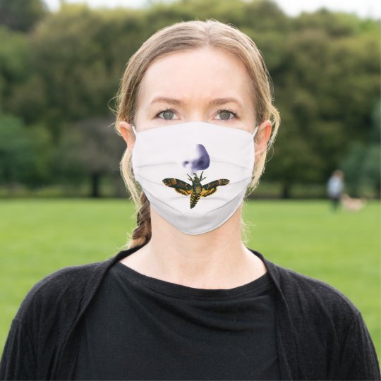 Silence Of The Lambs Death S Head Moth With Nose Cloth Face Mask Zazzle Co Nz