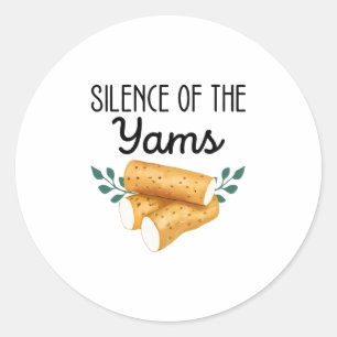 Silence Of The Yams Funny Group Thanksgiving Match Classic Round Sticker