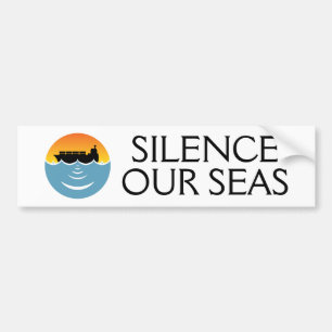 silence our seas bumper sticker