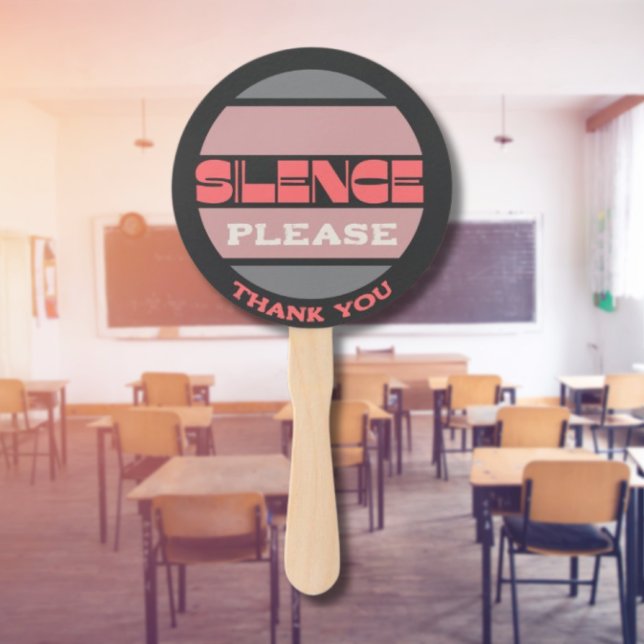 Silence please sign personizable  hand fan (Creator Uploaded)
