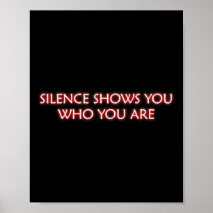 Silence Show You Who You Are Mindfulness Meditatio Poster