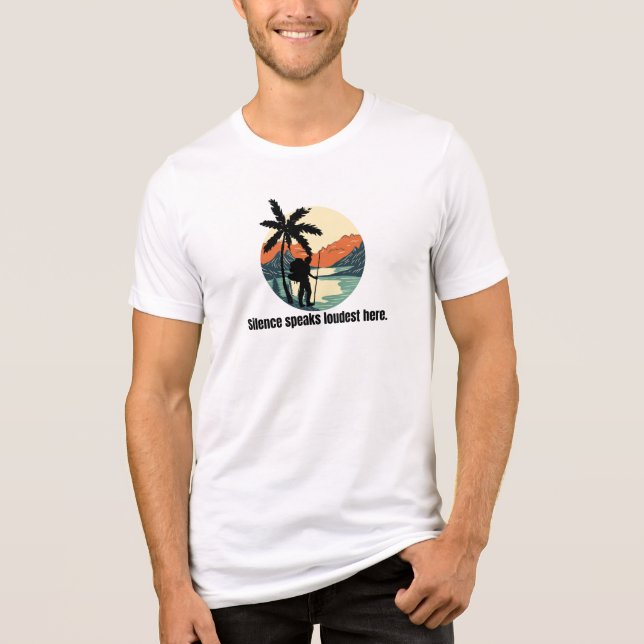 Silence speaks loudest here Tri-Blend shirt (Front)