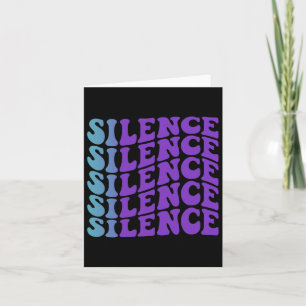 Silence Suicide Prevention Depression Awareness  Card