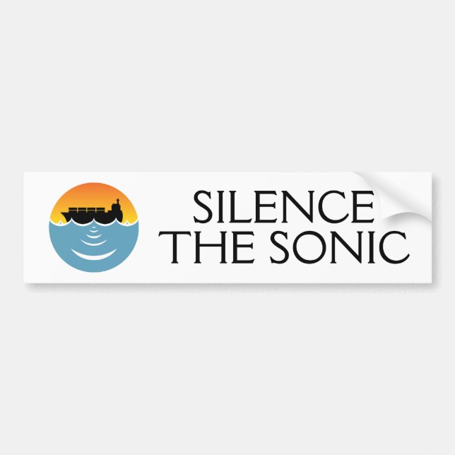 silence the sonic bumper sticker (Front)