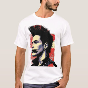 Silenced Punk Taped Mouth Mohawk Man T-Shirt