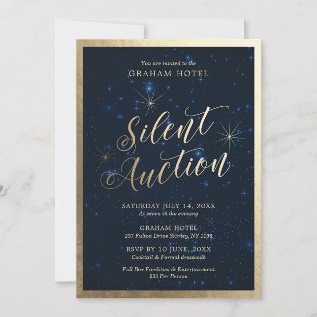 Silent Auction Party Invitation (Front)