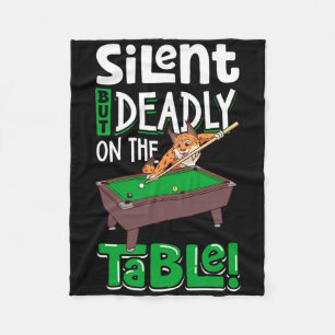 Silent But Deadly - Billiards Lynx Fleece Blanket