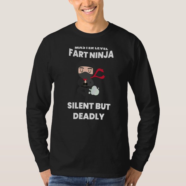 Silent But Deadly  Ninja Karate  Warrior Graphic T-Shirt (Front)