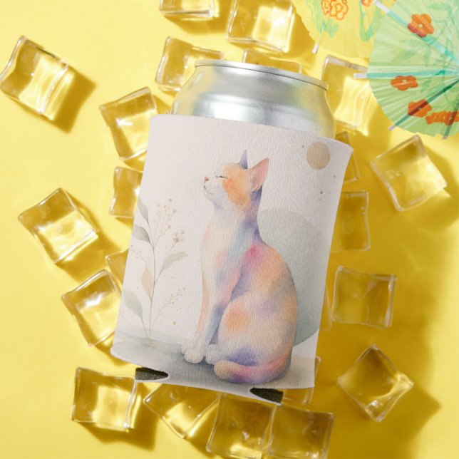 Silent Cat in Moonlight Can Cooler (In Situ Summer)