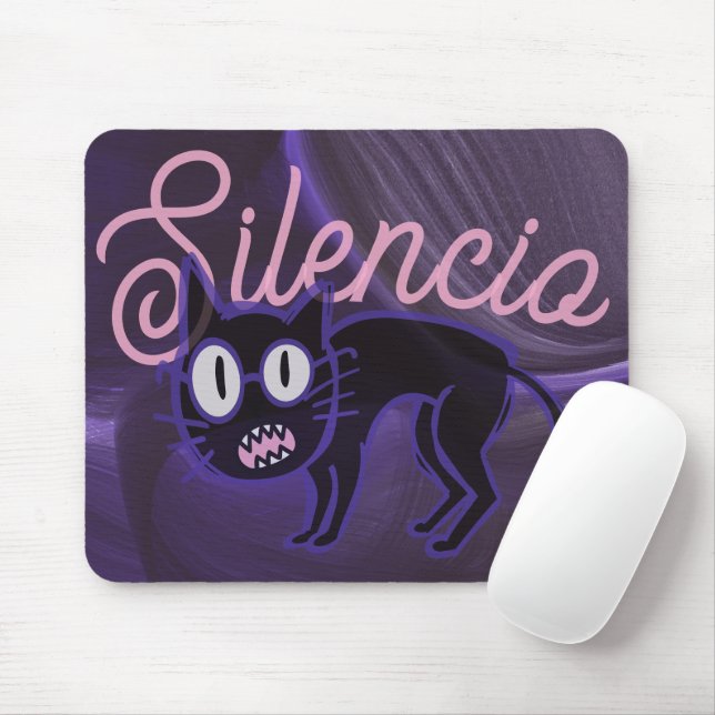 Silent cat mood! mouse pad (With Mouse)