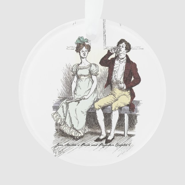 Silent Darcy - Jane Austen Pride and Prejudice Ornament (Front)