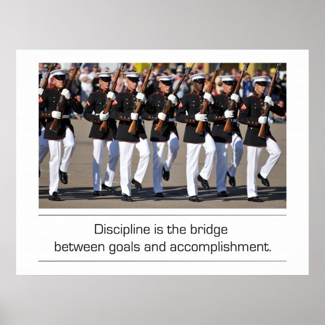 Silent Drill Team and Discipline quote Poster (Front)