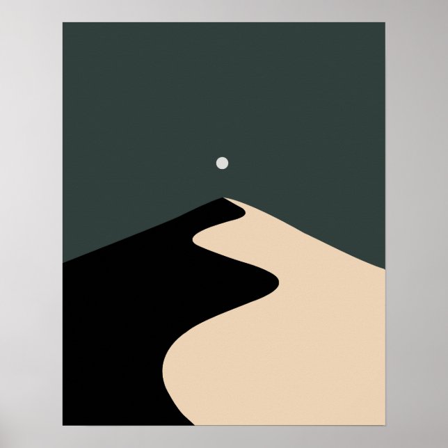 Silent Dune Reverie | Minimalist Desert Wall Art (Front)