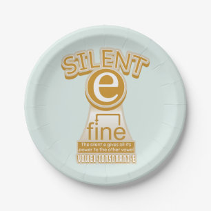 Silent E English Language Phonics Rule Paper Plate