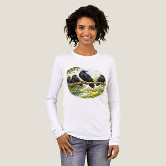Silent Gathering – Crows on a Park Branch Tri-Blend Shirt