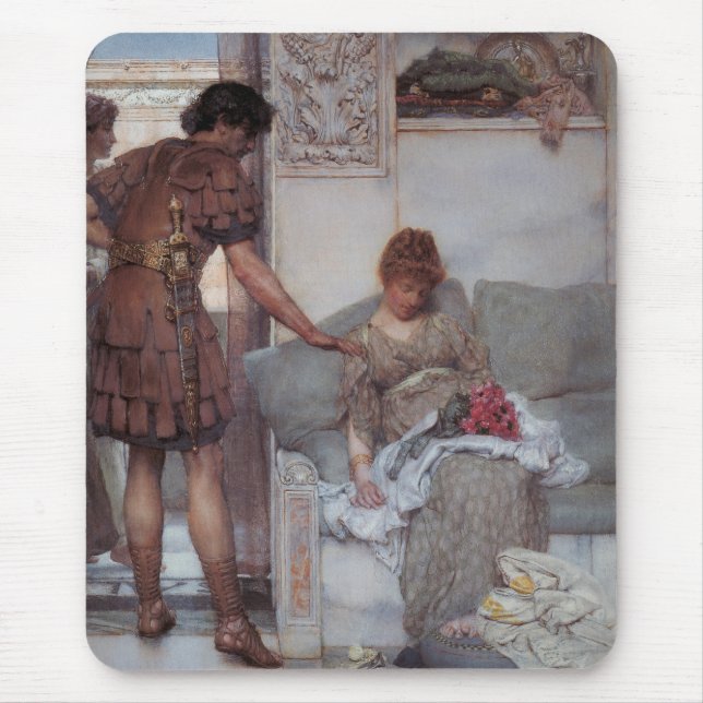 Silent Greeting (by Lawrence Alma-Tadema) Mouse Pad (Front)