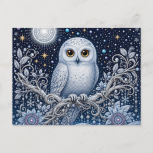 Silent Greetings from Winter's Night Postcard