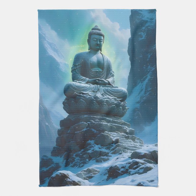 Silent Guardian of the Peaks Tea Towel (Vertical)